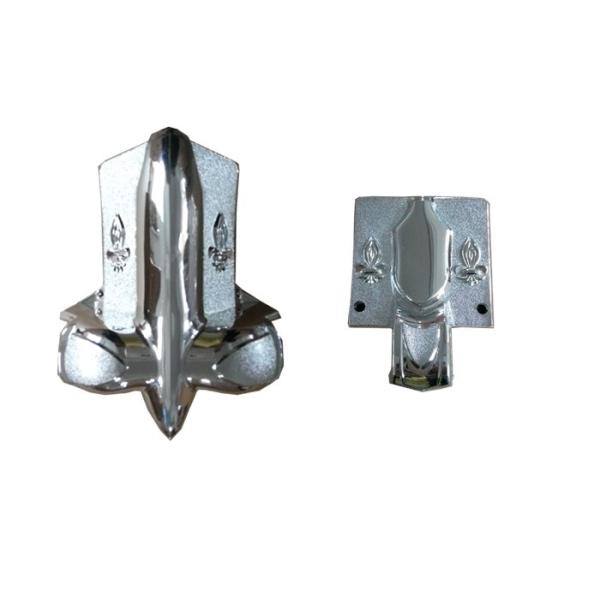 Plastic Injection Molding Silvering Coffin Parts applied with Steel bar