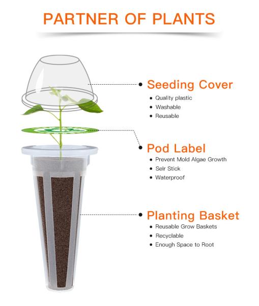 Medium Plastic Intelligent Hydroponic Planter , Touch Screen Indoor Hydroponic Planter