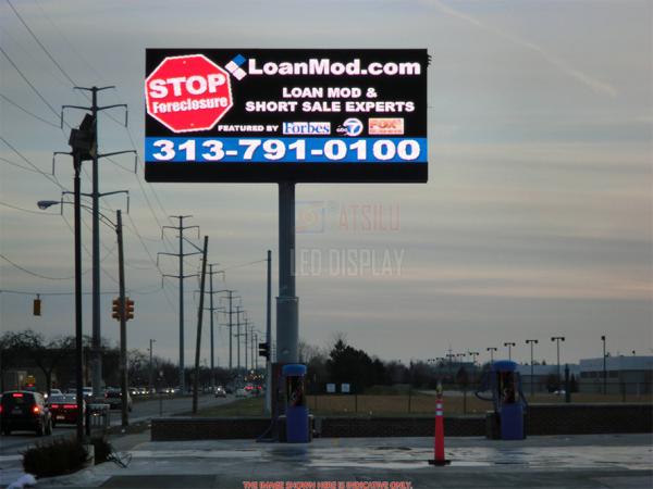 P12.5mm Outdoor LED Digital Billboard 250mmx250mm Modular Advertisement Video Signage