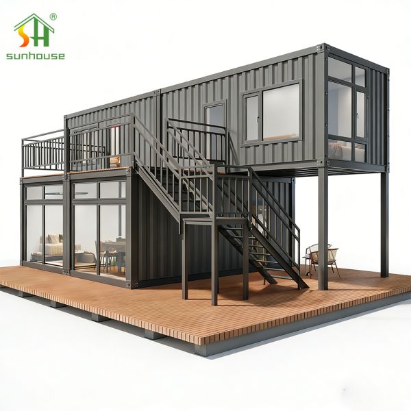 Prefabricated Modular Container Office Home , Compact Prefab Houses Container