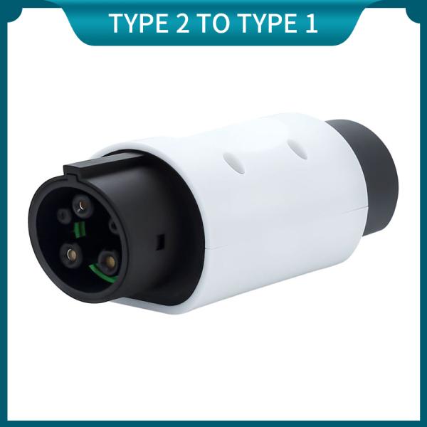 Type1 Electric Vehicles EV Charging Adapter Type2 IEC62196-2 to Type1 AC EV 220V 7KW 32A with High Insulation Resistance