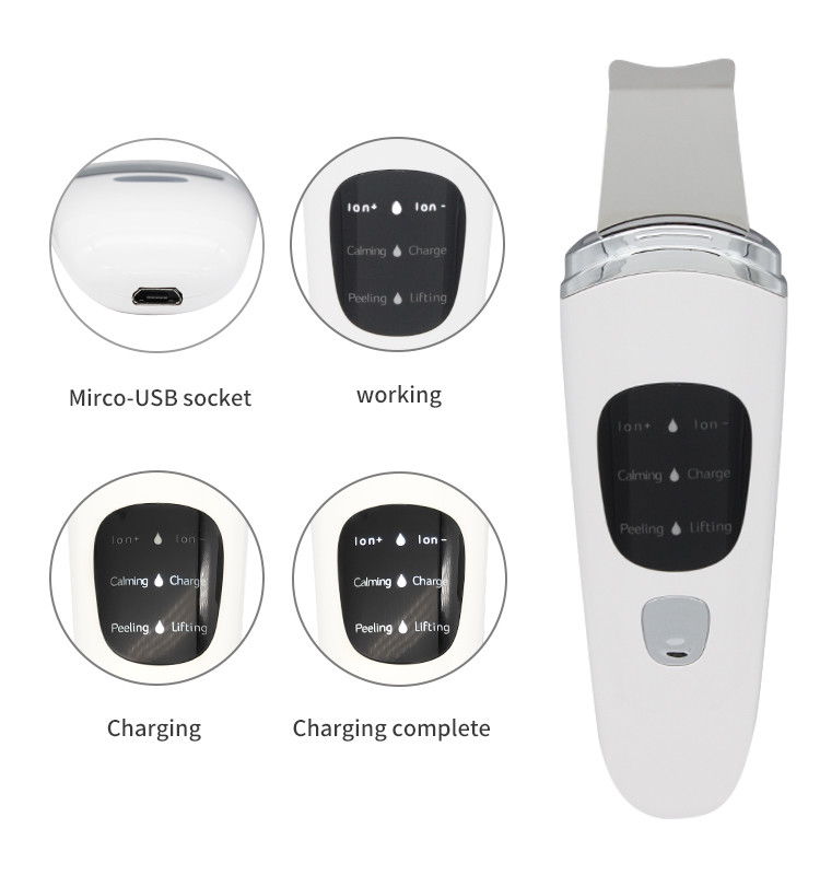 USB Plugs Blackhead Remover Ultrasonic Skin Scrubber for Deep Cleaning and Moisturizing