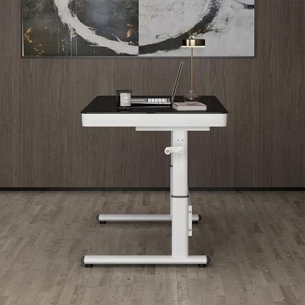 Height Adjustable Vintage Rustic Wooden Coffee Standing Table for Office Work Station