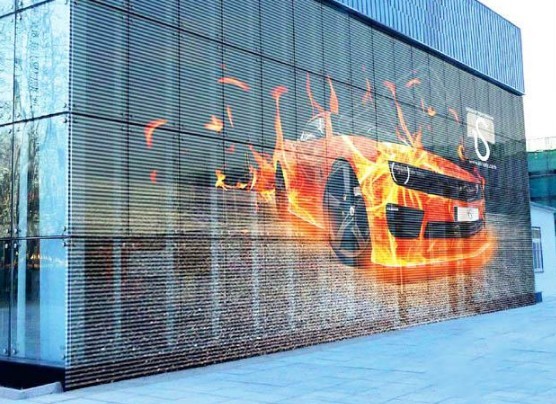 Easy Maintenance 75% Transparent Glass LED Screen with Long Service Life