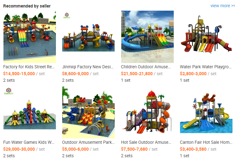 Colorful Children Playground With Swing And Slide 620*240*300CM