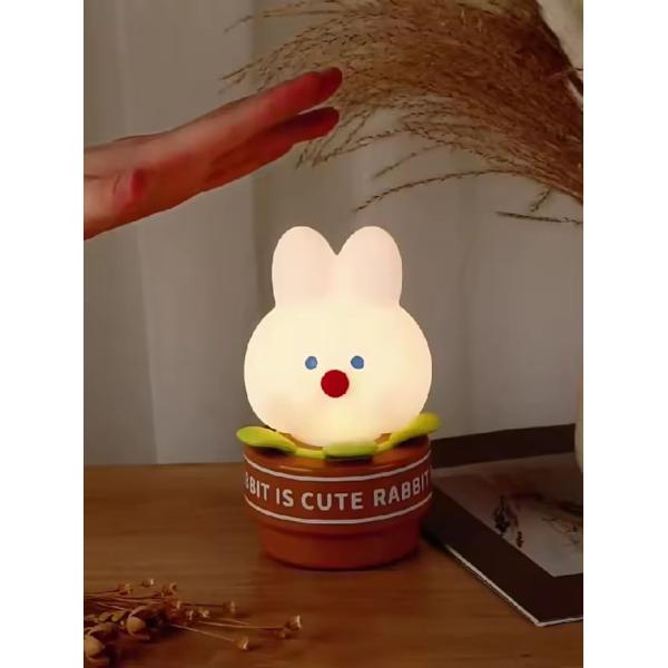 Silicona de los niños LED de lado de la cama oscurecimiento de la luz nocturna de tiempo de sueño usb recargable