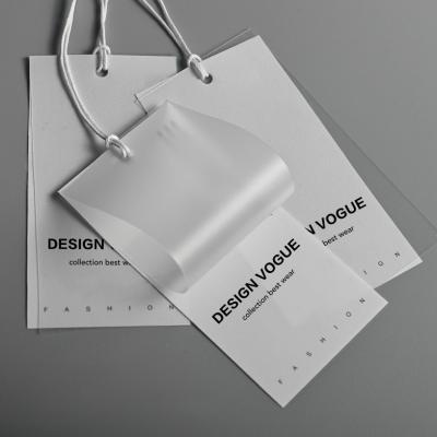 Matte Black Paper Garment Swing Tags Clothing Accessories Label Custom Logo