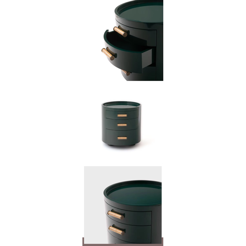 Modern Minimalist Interior Furniture Hotel Apartment Bedside Table 3 Drawers High-end Bedroom Furniture Bed Side Cabinet