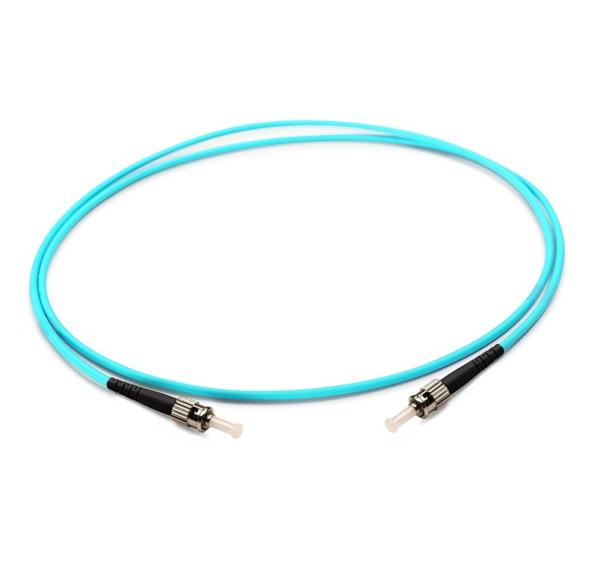 Fiber Optic Patch Cord/ST/UPC-ST/UPC Multimode OM3/ Simplex/3.0mm/ LSZH/PVC/ Aqua
