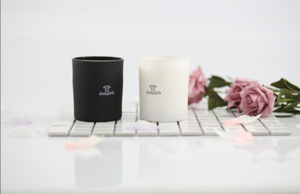 Color Painting Glass Jar Decorative Scented Candles With Screen Printing Logo