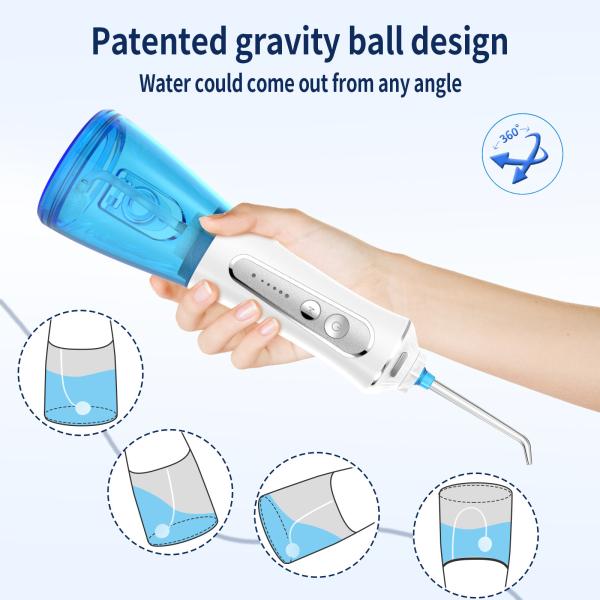 Professional Cordless Water Flosser 300ml Water Tank Dental Water Jet Spa Teeth Cleaner