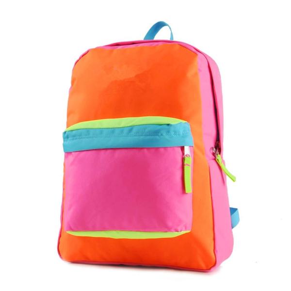 Multi colored Fashionable Kids Sports Backpack for Girls , Orange / Red / Blue