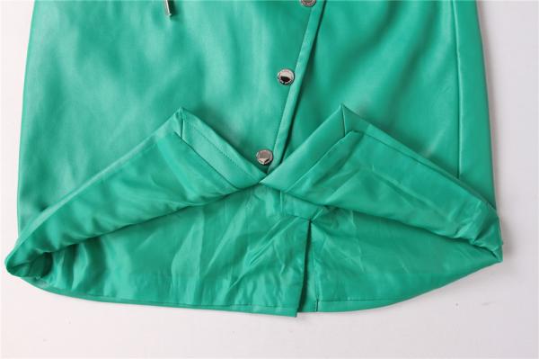 Fashion Stockpapa Women'S Skirts Clothing Green PU Mini Skirts In Stock