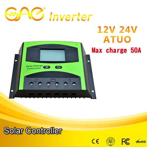 50A PWM solar charge controller 12V/24V/48V solar battery charging controller