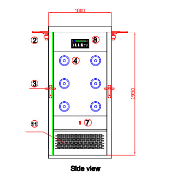 Оборудование комнаты чистки удаления пыли ливней воздуха чистой комнаты персонала