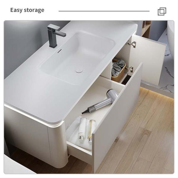 Rock Integrated Countertop Slate Bathroom Vanity Waterproof