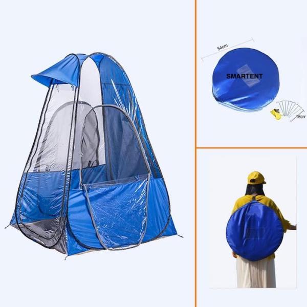 120*120*170CM Lightweight Portable Blue Transprent Waterproof Polyester Pop Up Sports Tents