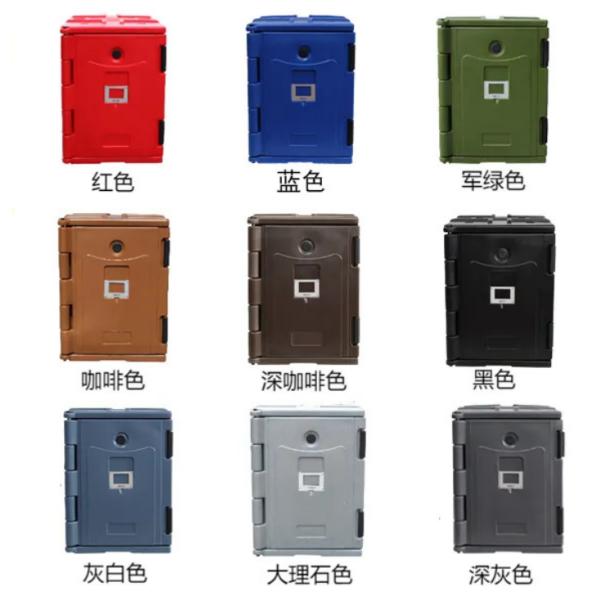 Caja de transporte comercial de alimentos calientes bandeja de transporte de LLDPE porta alimentos térmicos fríos calientes