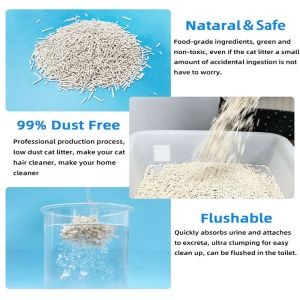 Premium Natural Tofu Cat Litter Low Dust Strong Clumping With Odor Control Formula
