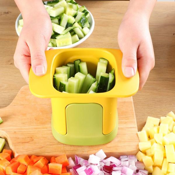 2 in 1 Vegetable Chopper Dicing Slitting Manual Slicer Press Garlic etc Stainless Steel