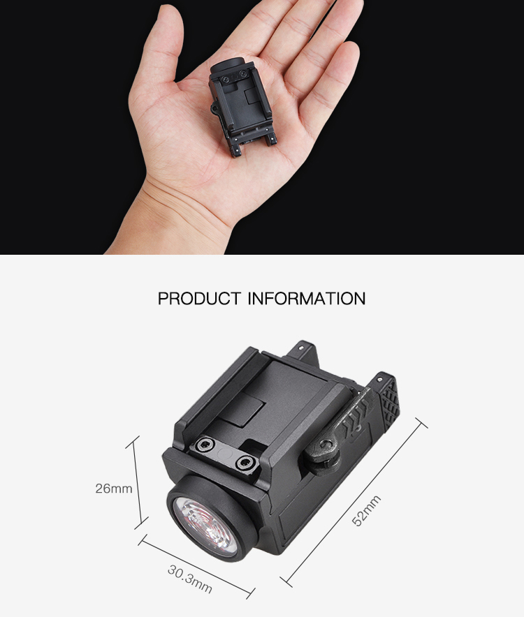USB оружи DC5V пистолетов Glock охотясь электрофонарь 800lm СИД компакта