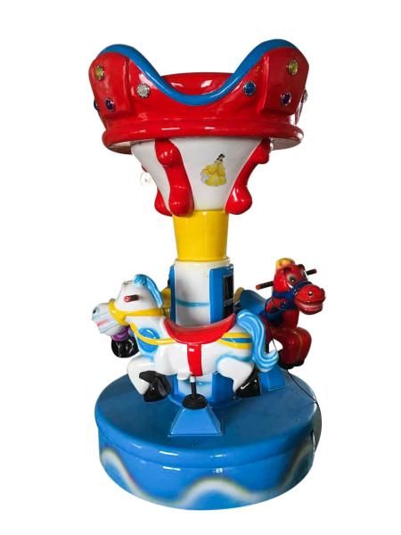 Donky Amusement Park Carousel Fiberglass Material Coin Operated Type
