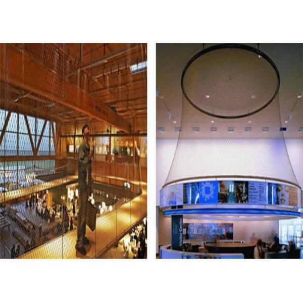 SS316L 38mm*38mm Hole Size Ferruled Type Wire Rope Cable Net For Safety Protection