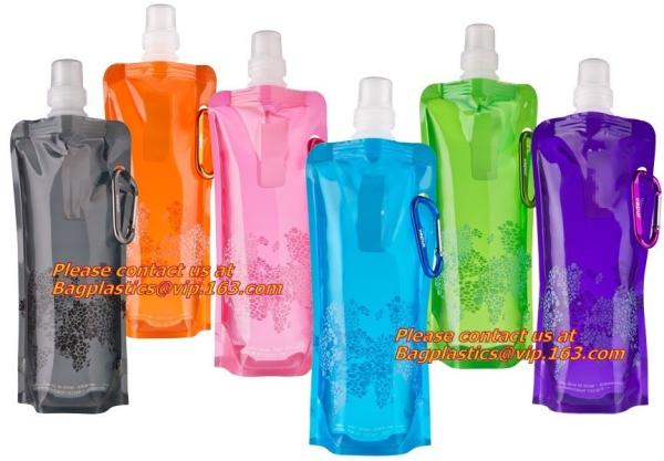 Spouted Flexible Foldable Water Bag For Running Flexible Printing Lami