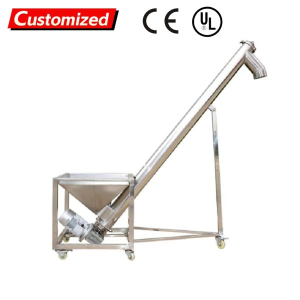 Custom Stainless Steel Screw Conveyor Food-Grade Material Corrosion-Resistant Flexible Screw Conveyor for Seeds and Grains Specialized for Food and Chemical Industries