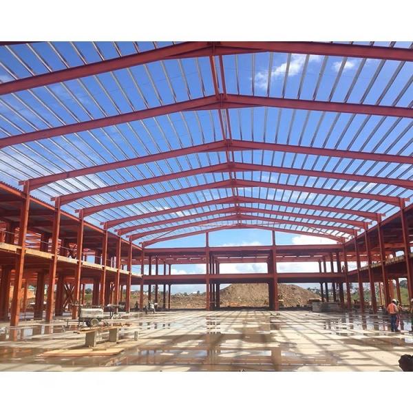 Design industrial Estrutura de aço Armazém de contentores pré-fabricados para supermercado