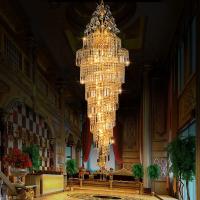 Pendant de luxe moderne accrochant allumant le métal et le Crystal Chandelier d'or