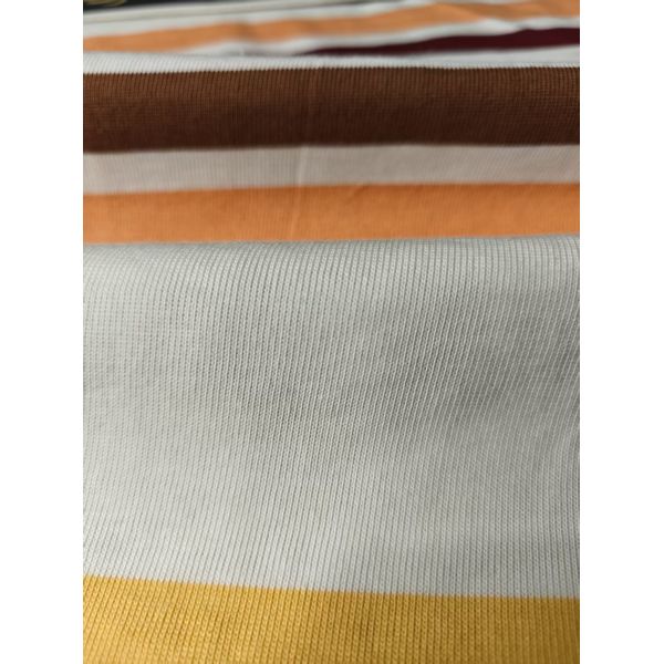 Skin-Friendly Comfortable And Healthy Smooth Striped Knit Fabric For T-Shirt