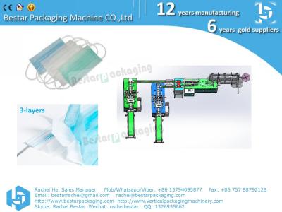 Automatic Non-woven surgical mask making machine, one-to-two plane