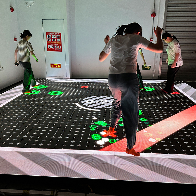 Aurora Motion Interactive LED Gaming Floor with 8 Challenges and 5m*5m Large Screen for Multiplayer Game Modes