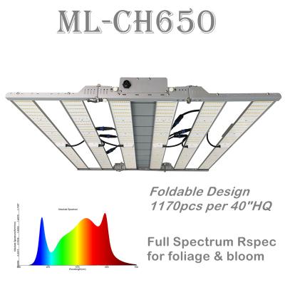 O diodo emissor de luz da estufa das barras de RikoLite 650W 1820umol/S 6 cresce luzes