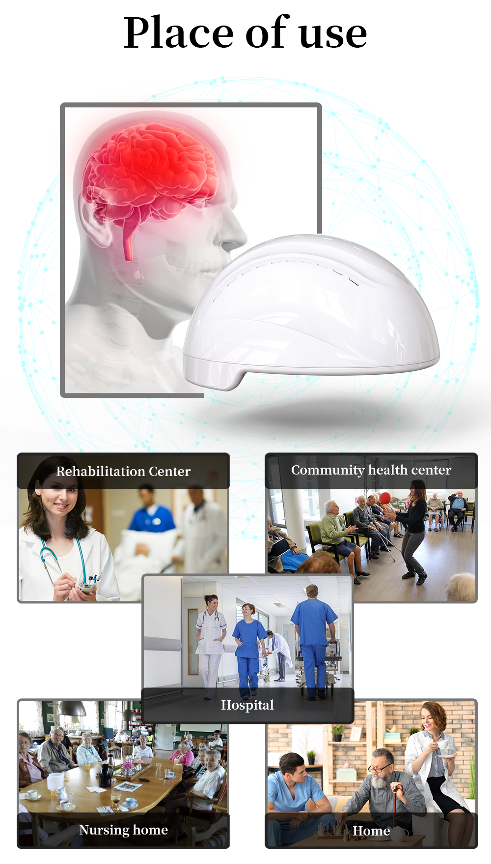 Терапия красного света Rejuvenate шлем Photobiomodulation мозга