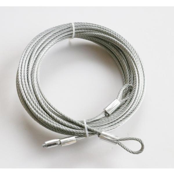 Câble de sécurité galvanisé pour porte de garage 7x19 1/8'' pour ressort de torsion