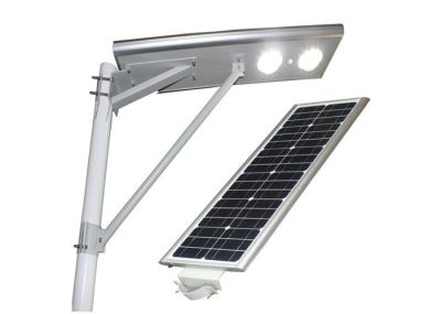 60w Solar Panel Street Light 64ah Battery , All In One Solar Power Flood Light