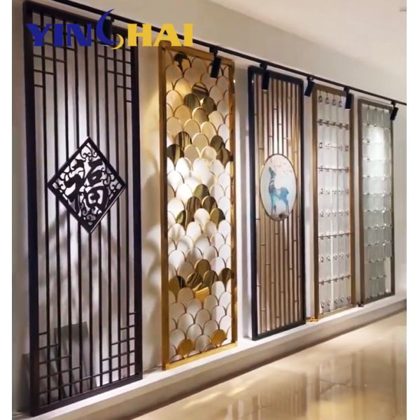 Luxury Stainless Steel Screen Partition Home Interior Room Separations Metal Screen Divider