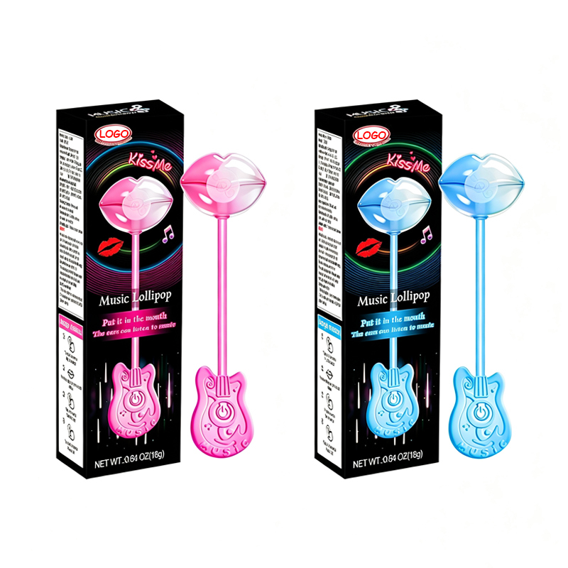 Bone Conduction Music Lip Shape Flat Kid's Candy Toys Halal Hard Lollipop Candy Sweets