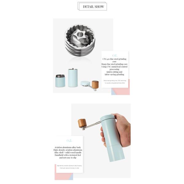 Business Gift Function Adjustable Coarseness Ceramic Hand Mill Manual Coffee Grinder