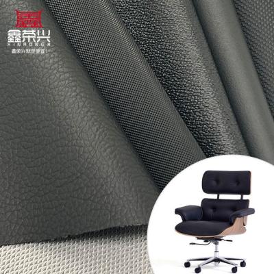 Cuir synthétique artificiel gaufré en PVC avec diverses textures de litchi, perforations et trous d'épingle pour chaises, canapés, voitures et pieds