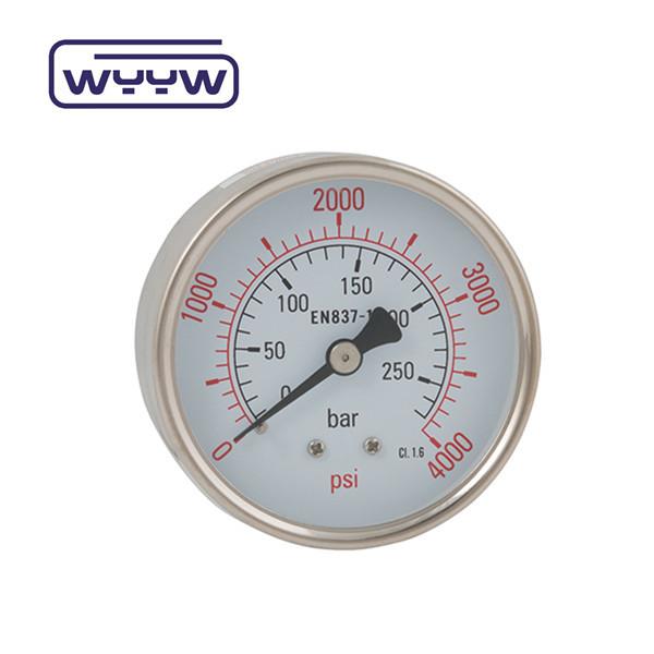 Center Back 2.5 Dry Stainless Steel Series Pressure Gauge