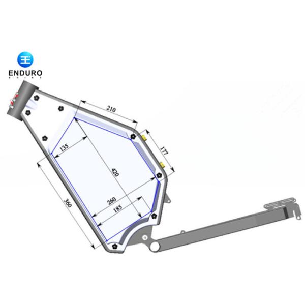 Black 350w-5000w Enduro Bike Frame 135-155mm Rear Fork Drop Out