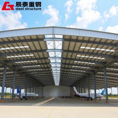 Q355 Q235 Prefab Metal Airplane Hangar Industrial Steel Warehouse Construction
