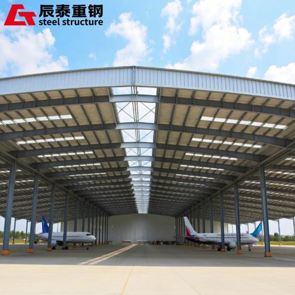 Q355 Q235 Prefab Metal Airplane Hangar Industrial Steel Warehouse Construction