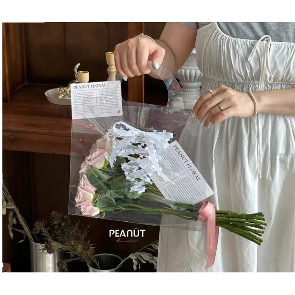 Переносные прозрачные PVC коробки для цветов для домашних животных для выпускных букетов Прозрачная упаковка