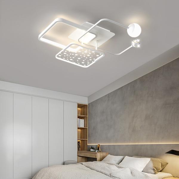 Modern Minimalist White Square Ceiling Light Atmosphere Household Bedroom Star Ceiling Lights(WH-MA-289)