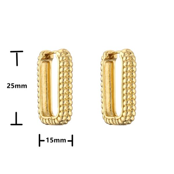 коренастое золото 24K покрыло серьги обруча