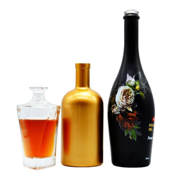 OEM/ODM Acceptable Super Flint Material Glass Bottle for Custom Made Liquor